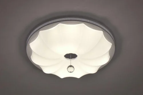 Светильник потолочный LED с пультом 10231/S LED Escada белый 1 лампа, основание белое в стиле арт-деко с пультом фото 4